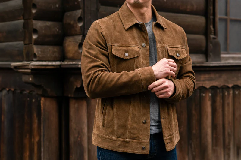 Suede Trucker Jacket
